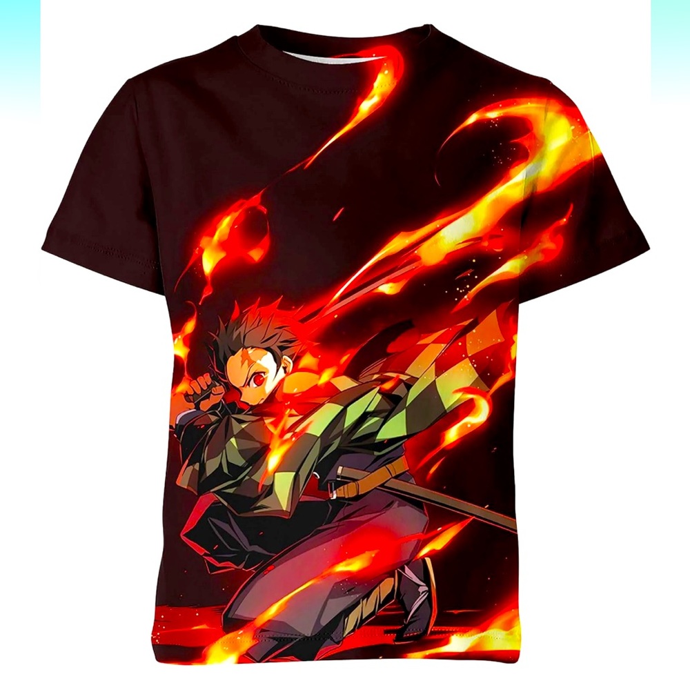 New Cute Anime T-Shirt for Men and Women, Novelty Kawaii Shirt Cartoon Cosplay